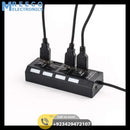 4 port USB Hub Hi-Speed USB 2.0 with Power LEDs - Top View