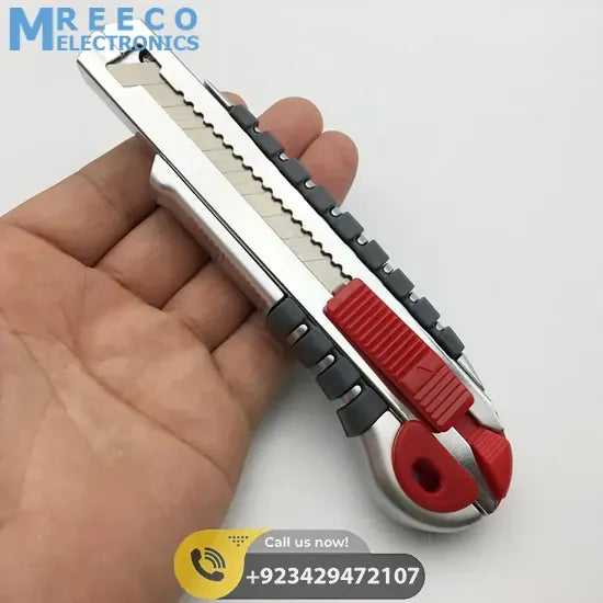 Heavy Duty Knife 24mm Alloy Steel Blade Cutter - Front View
