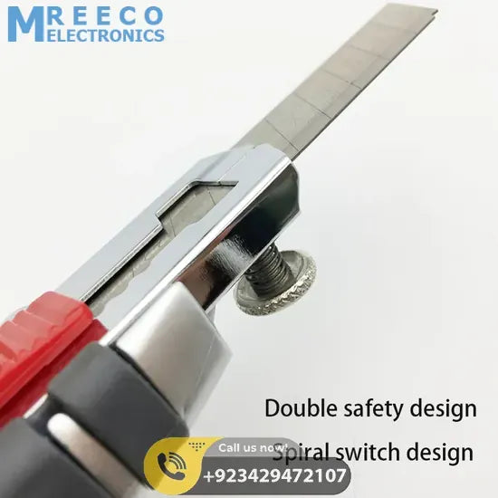 Heavy Duty Knife 24mm Alloy Steel Blade Cutter - Top View