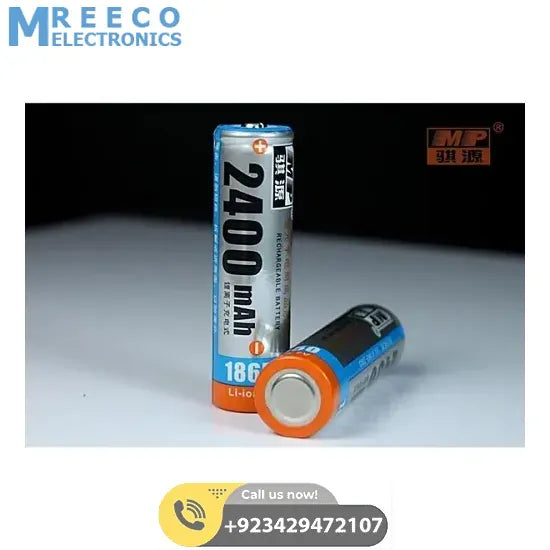1 Piece Mp-18650 2400mAh 3.7V Lithium Ion Battery - Front View