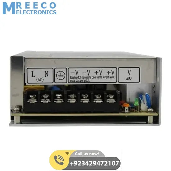 24V 10A Switching Power Supply SMPS - Side View