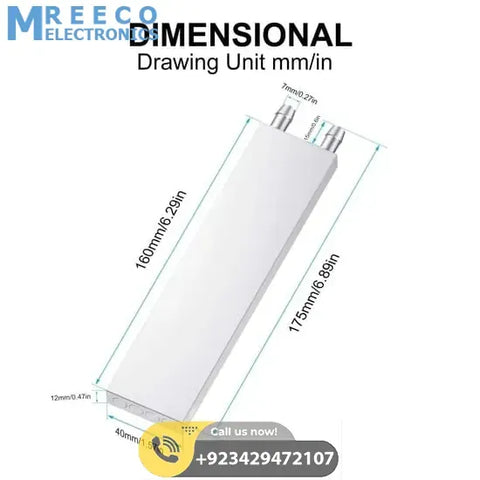 Water Cooling Block Aluminum 40mm X 160mm Heat Sink for Liquid Water Cooler - Front View