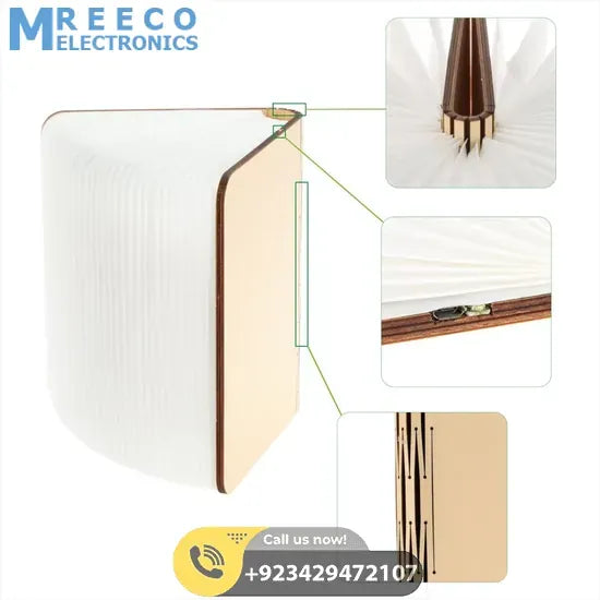 LED Book Shaped Folding Rechargeable Lamp (6.5 x 4.9x1)Inch - Display View
