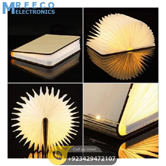 LED Book Shaped Folding Rechargeable Lamp (6.5 x 4.9x1)Inch - Close-up