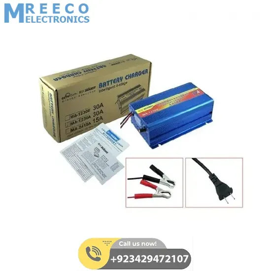 30A 12V Lead-Acid Battery Charger - Back View