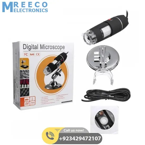Digital USB 8 LEDs 500X Magnifier Microscope - Bottom View