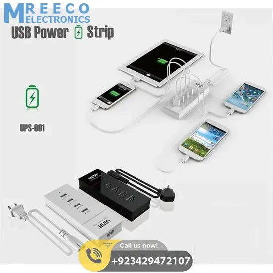 4 Ports 5A USB Charger Device 2+1+1+1 Ampere - Back View