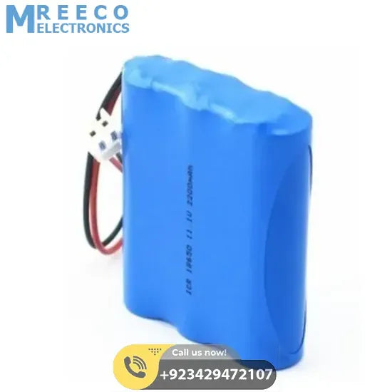 11.1V 2200mAh 18650 Li-ion Battery Pack - Top View