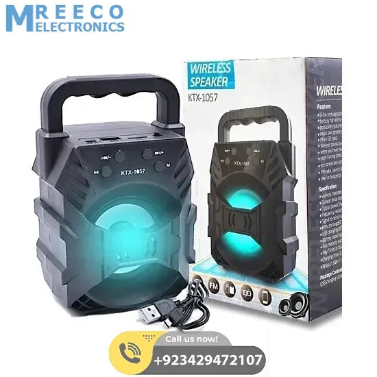 Portable Wireless Stereo Bluetooth Speaker KTS-1057 - Bottom View