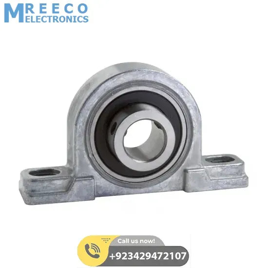8mm Inner Diameter Pillow Block Mounted Ball Bearing - Front View