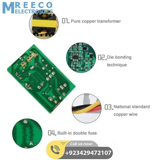 36V 72V To 12V 20A DC Converter Adapter - Top View