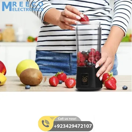 Portable Juicer Blender USB Rechargeable Mixer Bottle - Angle View