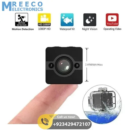 Spy DVR 1080P Waterproof Camcorder HD Mini Camera SQ12 - Angle View