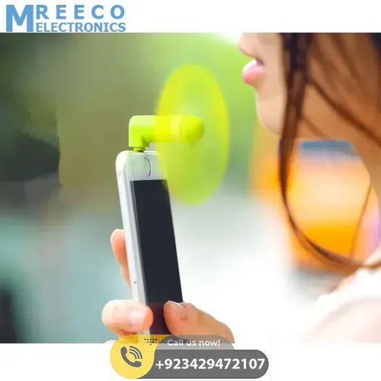 Portable USB Mini Fan For iPhone 5/5s/6/6s/6s Plus - Side View