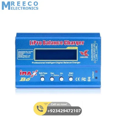 iMAX B6 Mini 80W 5A Digital DC Battery Balance Charger XT60 Plug - Side View