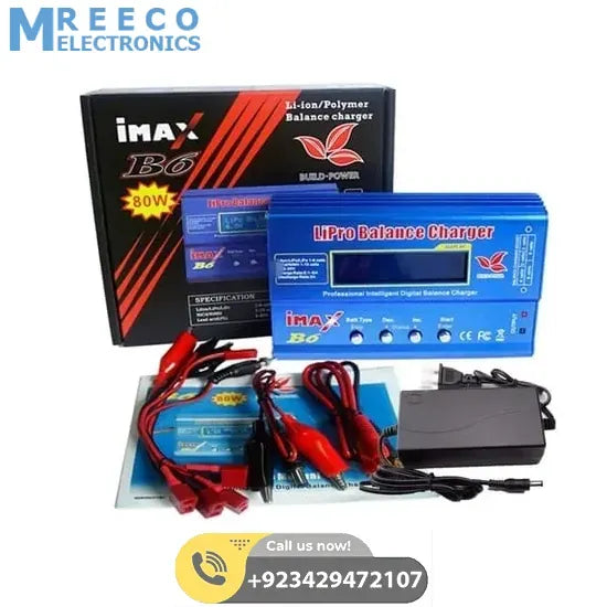 iMAX B6 Mini 80W 5A Digital DC Battery Balance Charger XT60 Plug - Bottom View