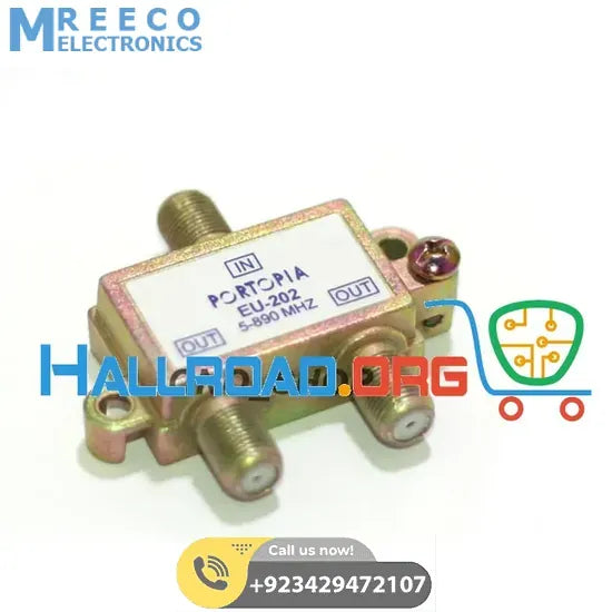 DELL 2 way coaxial TV cable splitter 5-890MHz in Pakistan Dell - Front View