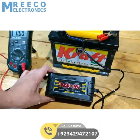 Car Charger Portable Car Battery Charger With Digital Display (SON-1206D) - Top View