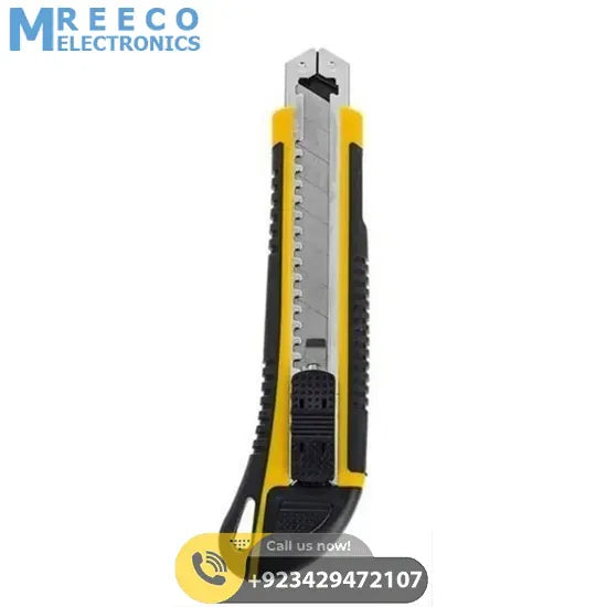 18mm Utility Knife Cutter With 2 Extra Blades WT6068 - Side View