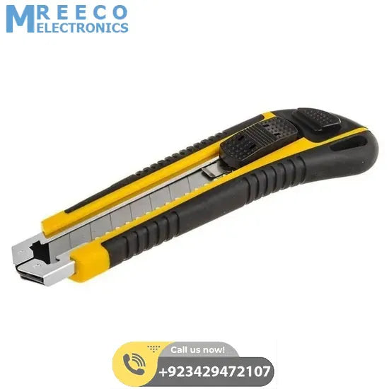 18mm Utility Knife Cutter With 2 Extra Blades WT6068 - Back View