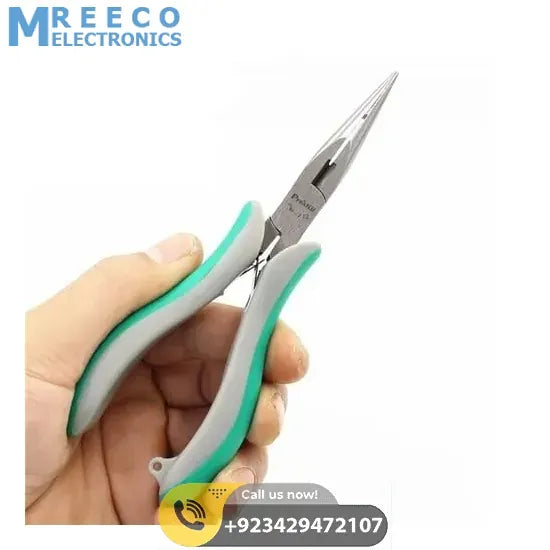 ProsKit 155mm Extra Long Nose Pliers PM-712 - Front View