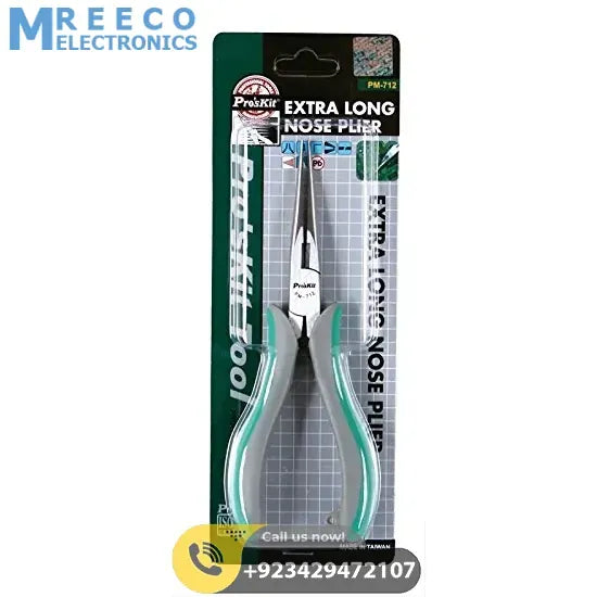 ProsKit 155mm Extra Long Nose Pliers PM-712 - Bottom View
