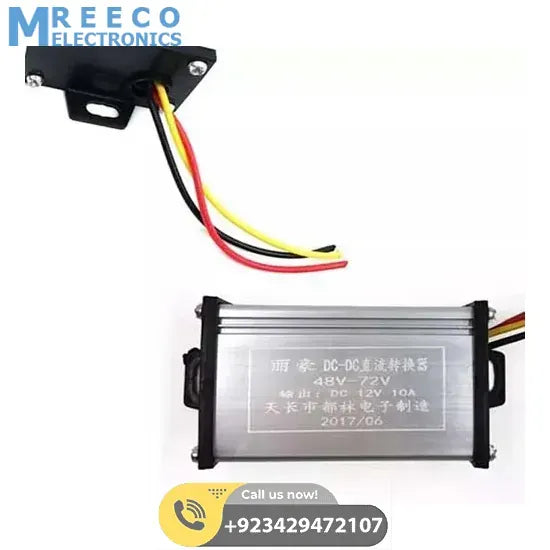 DC To DC Converter Adapter 36V 72V To 12V 10A - Side View