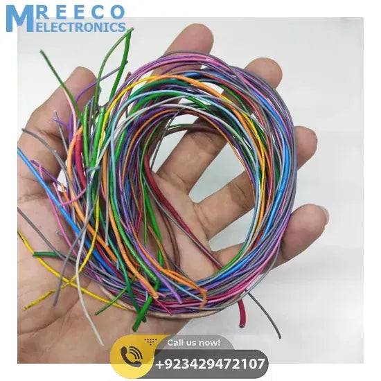 Multiple size Flexible wires jumper wire solder able wires different colors Mix Length 50Grm Used In Pakistan - Side View