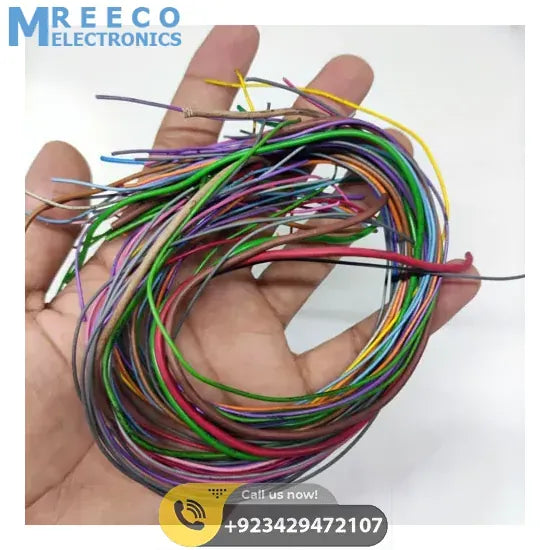 Multiple size Flexible wires jumper wire solder able wires different colors Mix Length 50Grm Used In Pakistan - Angle View