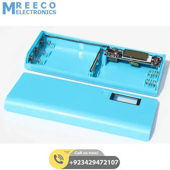 Solderless LCD Display Dual USB DIY Power Bank Module In Pakistan - Front View