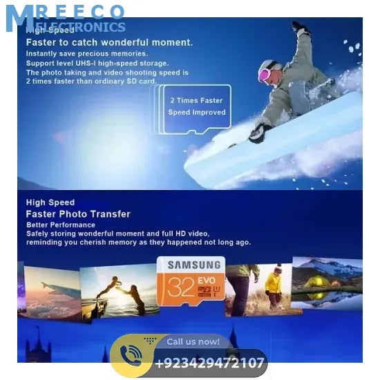 Samsung 32GB High Speed Memory Card - Side View