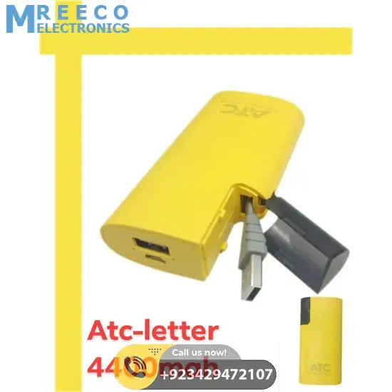 Original ATC Letter 4400mAh Power Bank - Top View