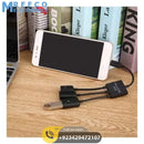 3 Port Micro USB 2.0 To OTG Hub Converter Extender Adapter Cable - Top View