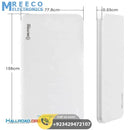 Bilitong Y097 3600mAh Most Slim White Power Bank For Mobile Devices - Back View