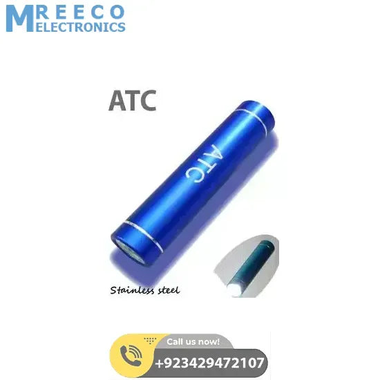 ATC Light 2600mAh Metal Power Bank Blue - Front View