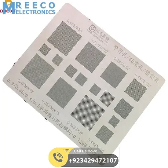 Amaoe Universal Stencil BGA IC Reballing Stencil 0.3 0.5mm In Pakistan - Front View