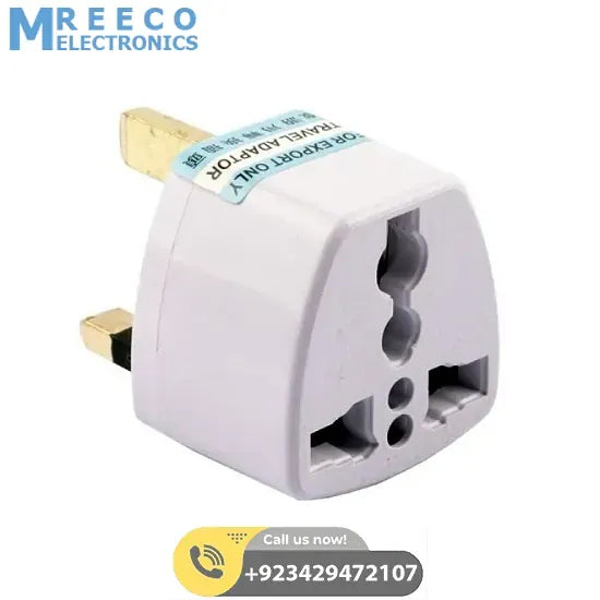 3 Pin Universal AC Power Socket Adapter Charger Converter UK Plug - Back View