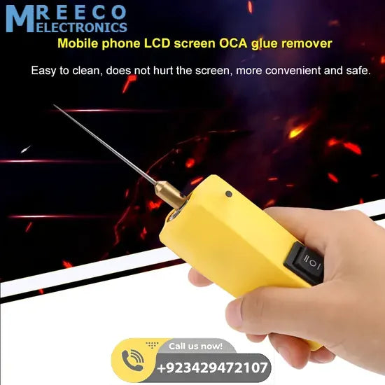 CJ6+ Electric Glue Remover Adhesive Rod LCD Screen Shovel Glue Tool Mobile Phone OCA Glue Remover Grinder Rubber Separator - Back View