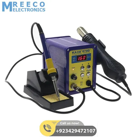 KADA 878D+ Hot Air Gun And Soldering Station - Front View