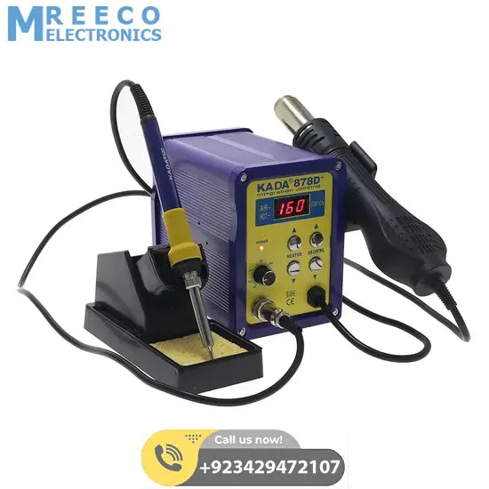 KADA 878D+ Hot Air Gun And Soldering Station - Front View