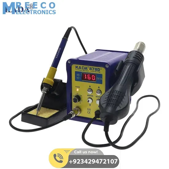 KADA 878D+ Hot Air Gun And Soldering Station - Back View