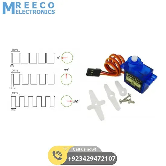 TowerPro SG90 SG 90 180 Degree Servo Motor - Angle View