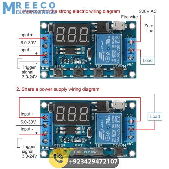 Digital LED Display Programmable Circuit Egg Incubator Timer Relay Module Controller WS16 In Pakistan - Side View