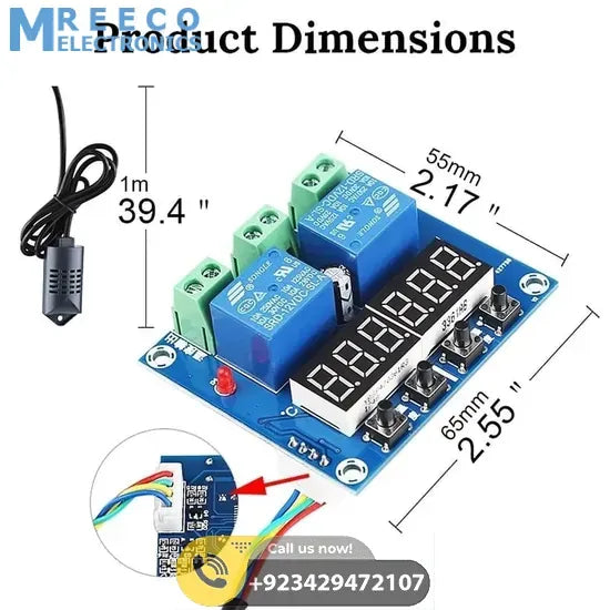 Original Genuine XH M452 Incubator Temperature Humidity Controller DC 12V - Angle View