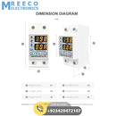 TOMZN TOVPD1-60 Adjustable Over And Under Voltage Relay Voltage Fluctuation Protection Device In Pakistan - Angle View