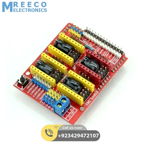 Arduino CNC shield v3 A4988 DRV8825 Driver Expansion Board In Pakistan - Front View