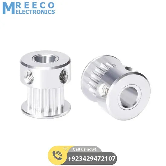 2 Meter GT2 Timing Belt with 2Pcs Of 5mm GT2 Pulley 16 Teeth - Side View