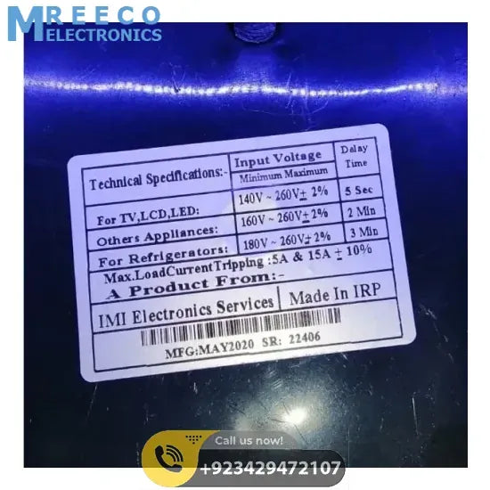 KENT 15A Muhafiz Automatic Voltage Protector Automatic Current Protector - Top View