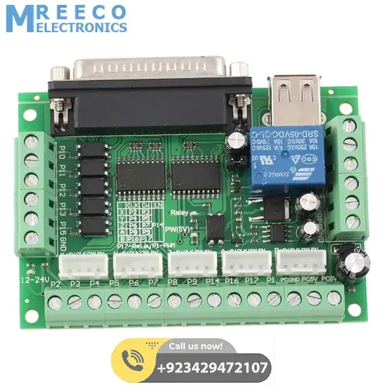 Mach3 Breakout Board 5 Axes CNC Breakout Board - Front View