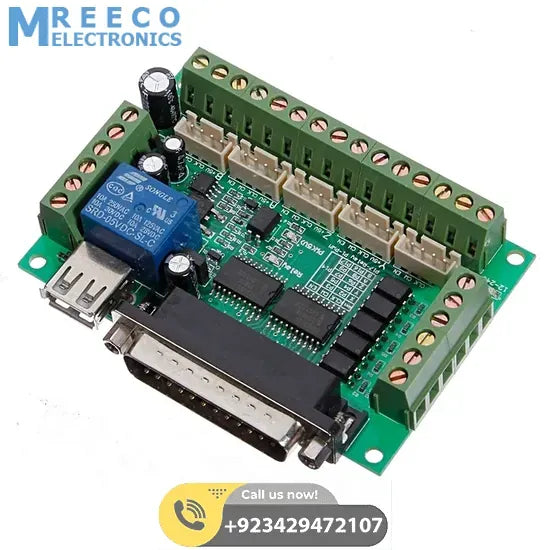 Mach3 Breakout Board 5 Axes CNC Breakout Board - Back View